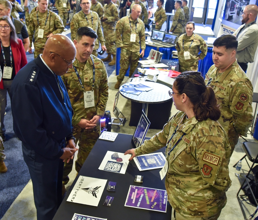 CSAF visits AFWERX Spark Street at Air, Space and Cyber Conference