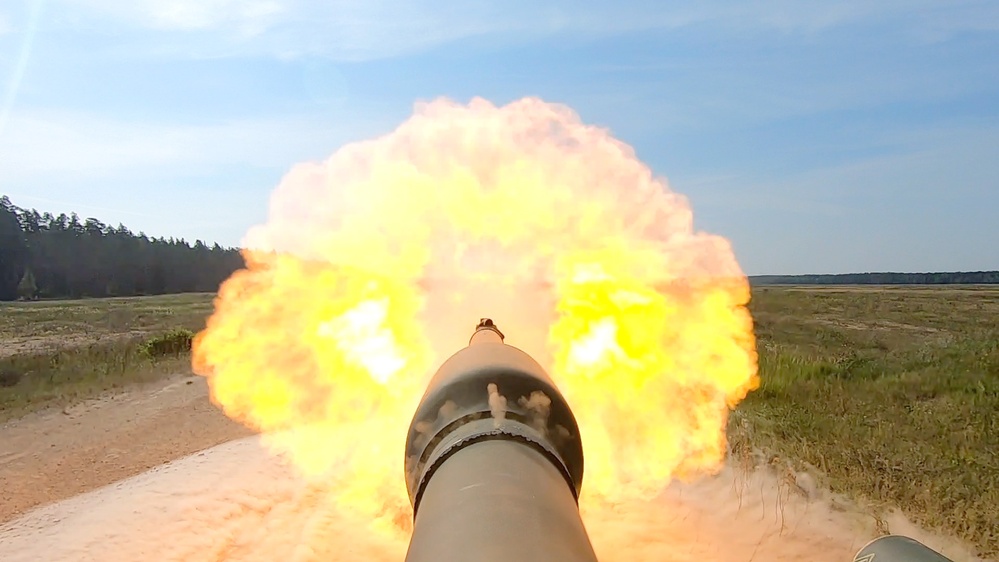 Task Force Marne M1A2 Abrams tank crews engage targets in Poland