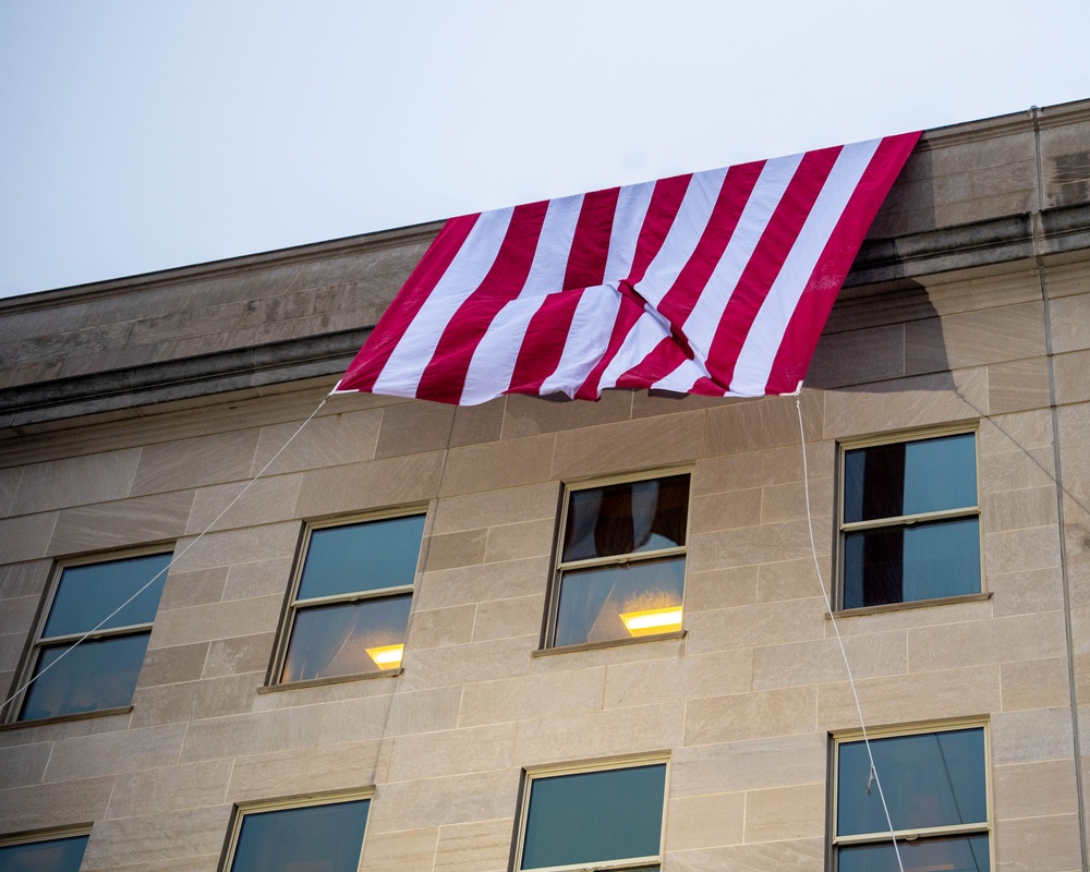 9/11 Flag Unfurling at the Pentagon