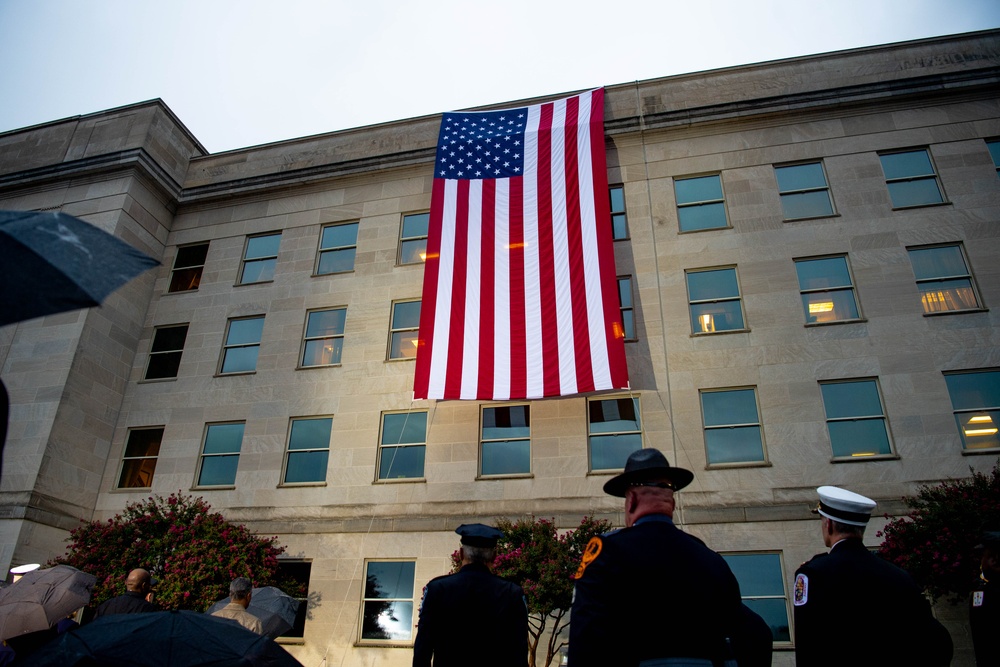 9/11 Flag Unfurling at the Pentagon