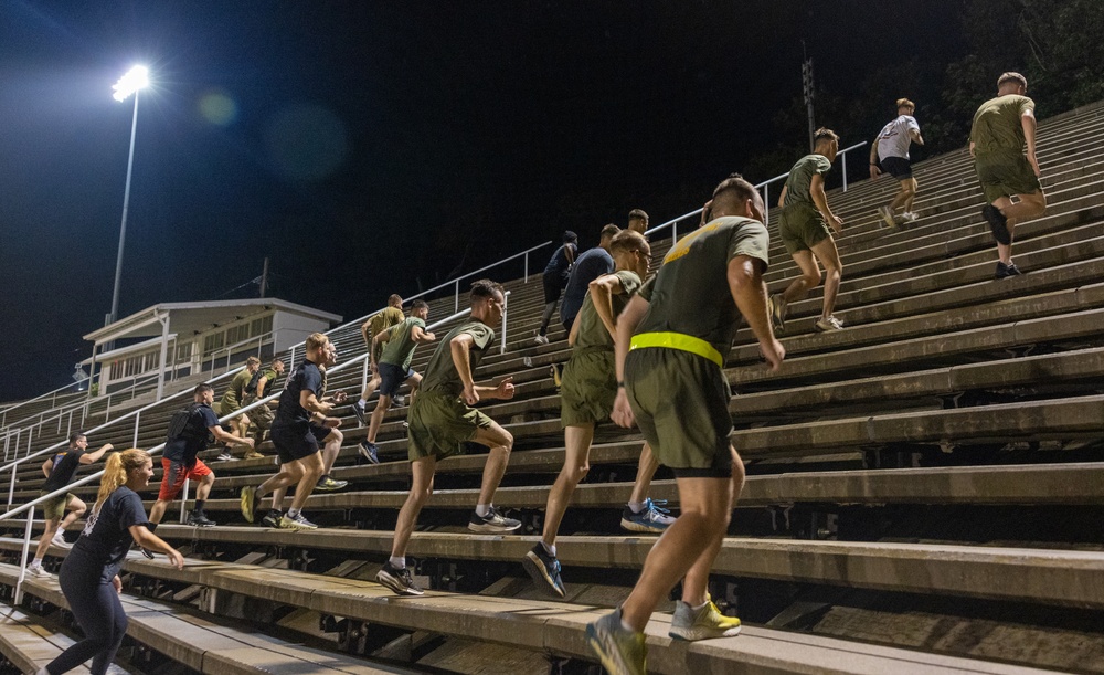 Quantico Marine firefighters conduct 9/11 Memorial stair climb