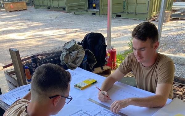 NMCB 133 Builds Shower Facility for SBT-22