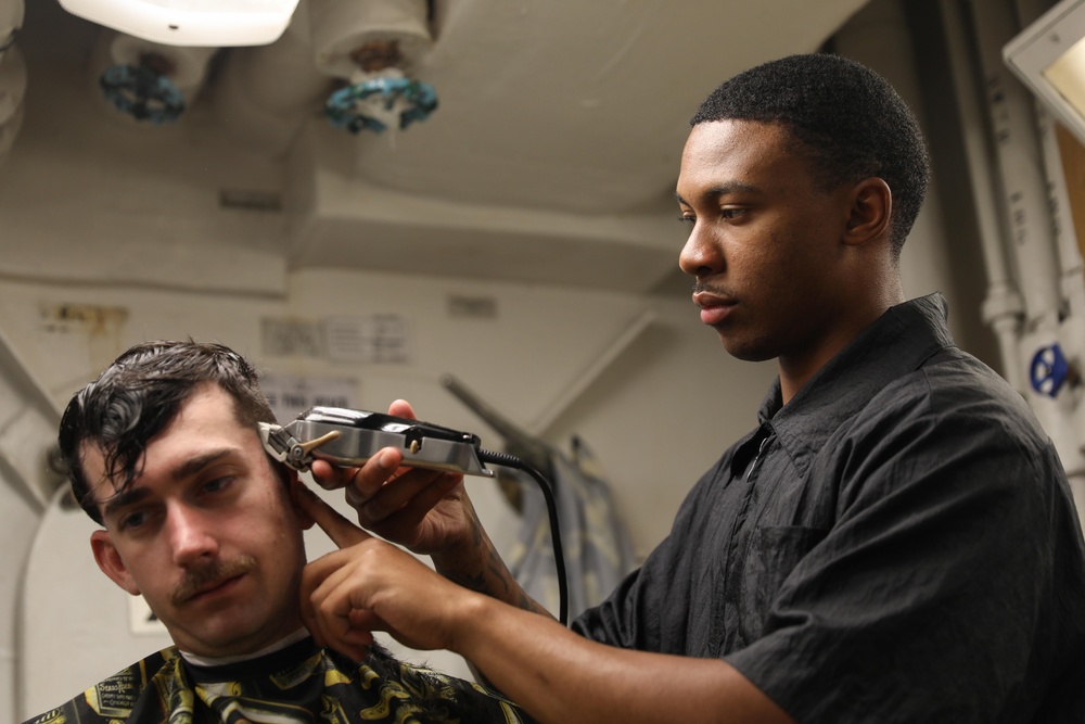 Ramage Sailor Gives Haircut