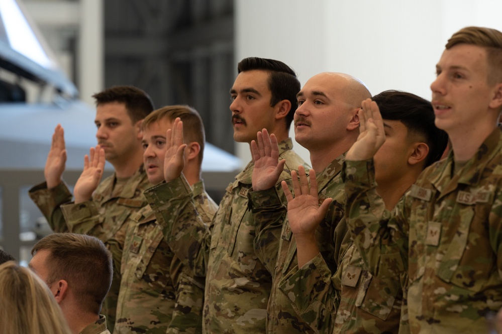 The 57th Aircraft Maintenance Squadron Recognizes 15 New Dedicated Crew Chiefs