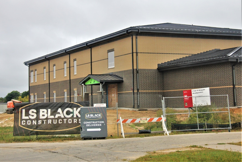 September 2023 construction operations of $11.96 million transient training brigade headquarters at Fort McCoy