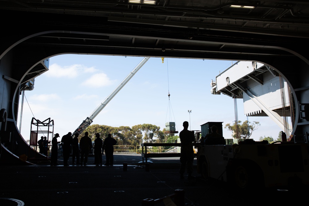 USS Abraham Lincoln performs an ammunition offload