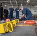 USS Abraham Lincoln Sailors test search and rescue equipment