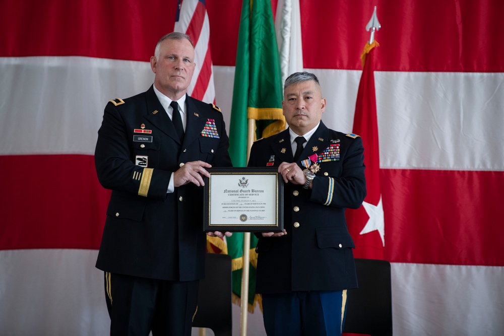 Washington Army National Guard Col. Stanley Seo retires after distinguished career