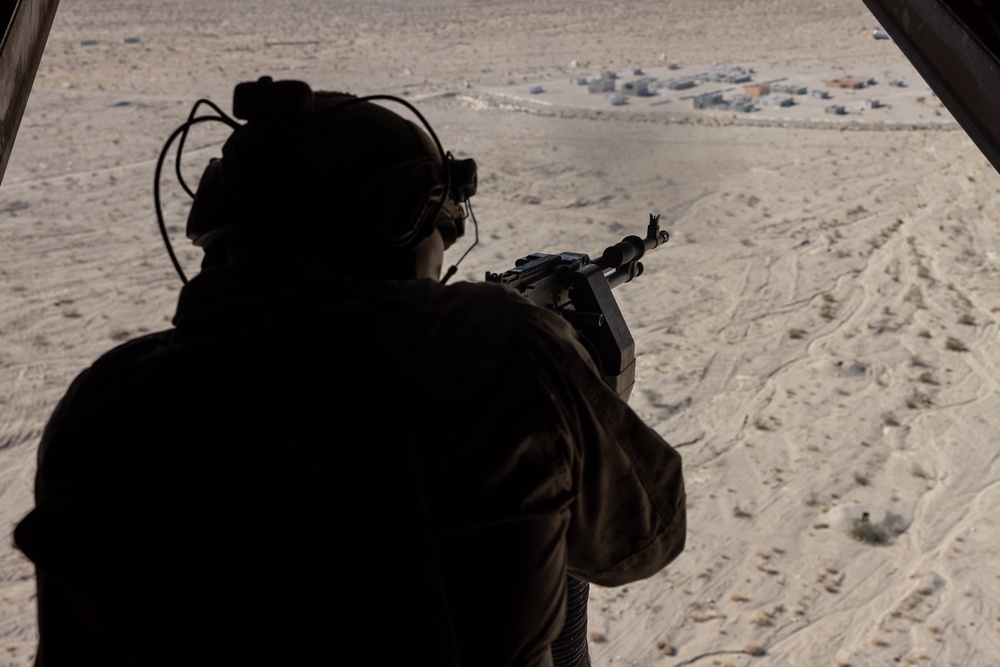Switching Weapons: VMM-362 and 3rd Bn.,4th Marines train on each other’s weapons systems