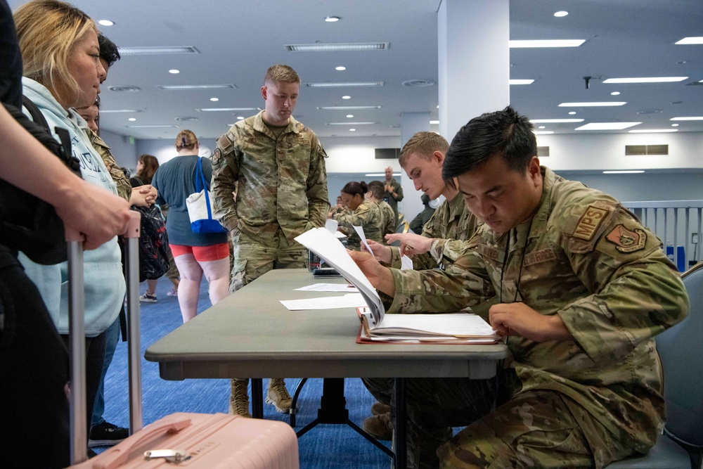 Yokota Airmen, family members participate in evacuation exercise