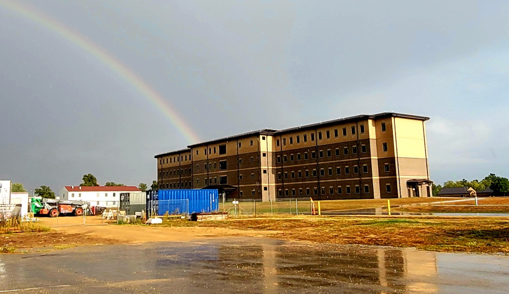 Rainbow and new barracks at Fort McCoy