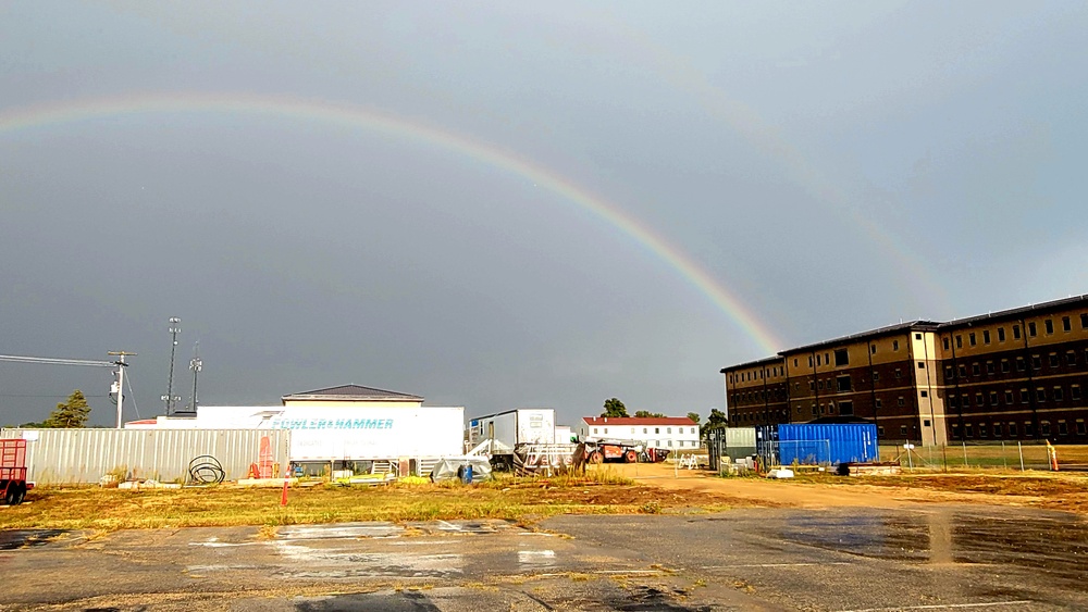 Rainbow and new barracks at Fort McCoy