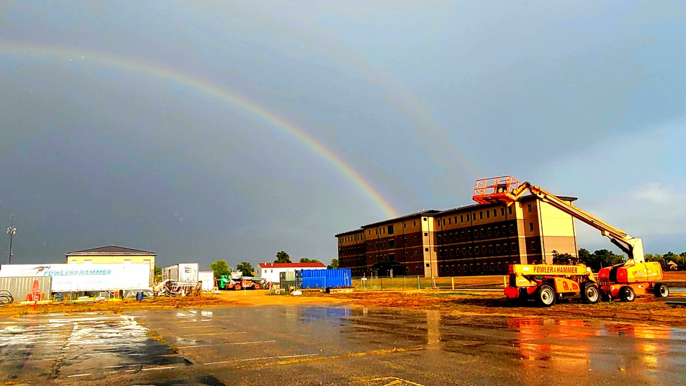 Rainbow and new barracks at Fort McCoy
