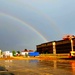 Rainbow and new barracks at Fort McCoy