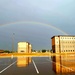 Rainbow and new barracks at Fort McCoy