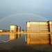 Rainbow and new barracks at Fort McCoy