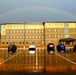 Rainbow and new barracks at Fort McCoy