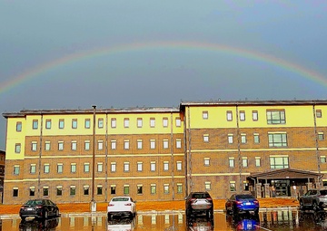 Photo Essay: Rainbow and new barracks at Fort McCoy