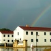 Rainbow over Fort McCoy's historic Commemorative Area