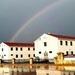 Rainbow over Fort McCoy's historic Commemorative Area