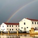 Rainbow over Fort McCoy's historic Commemorative Area