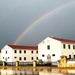 Rainbow over Fort McCoy's historic Commemorative Area