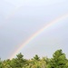 Rainbow over Fort McCoy's historic Commemorative Area