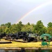 Rainbow over Fort McCoy's historic Commemorative Area