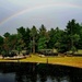 Rainbow over Fort McCoy's historic Commemorative Area