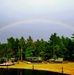 Rainbow over Fort McCoy's historic Commemorative Area