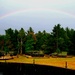 Rainbow over Fort McCoy's historic Commemorative Area