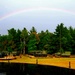 Rainbow over Fort McCoy's historic Commemorative Area