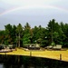 Rainbow over Fort McCoy's historic Commemorative Area