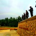 Rainbow over Fort McCoy's historic Commemorative Area