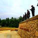 Rainbow over Fort McCoy's historic Commemorative Area