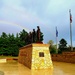 Rainbow over Fort McCoy's historic Commemorative Area