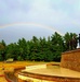 Rainbow over Fort McCoy's historic Commemorative Area