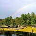 Rainbow over Fort McCoy's historic Commemorative Area