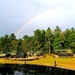 Rainbow over Fort McCoy's historic Commemorative Area