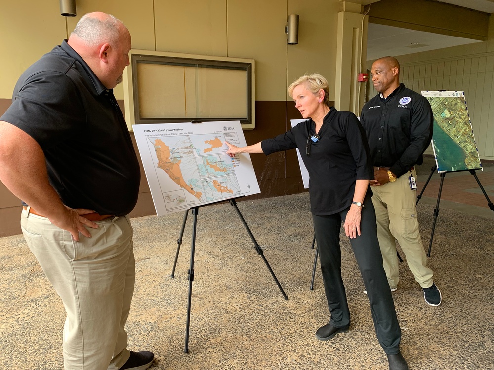 Sec of Energy tours the Lahaina fire area