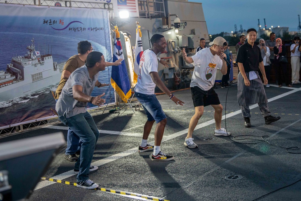 Pacific Partnership 2023 Attends Reception on Board  Cheon Ja Bong