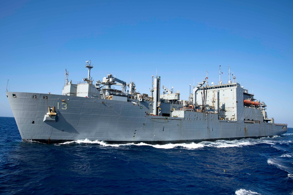 USS Normandy Conducts a Replenishment-at-Sea