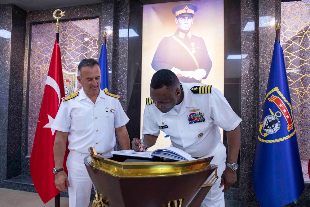 USS Normandy Conducts Office Calls in Turkiye