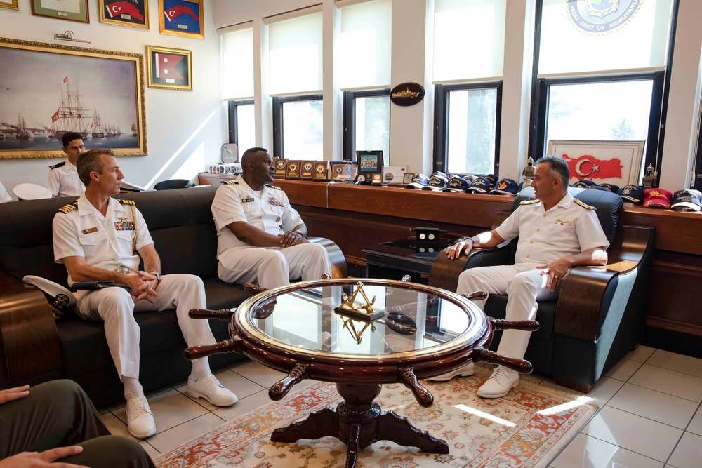 USS Normandy Conducts Office Calls in Turkiye