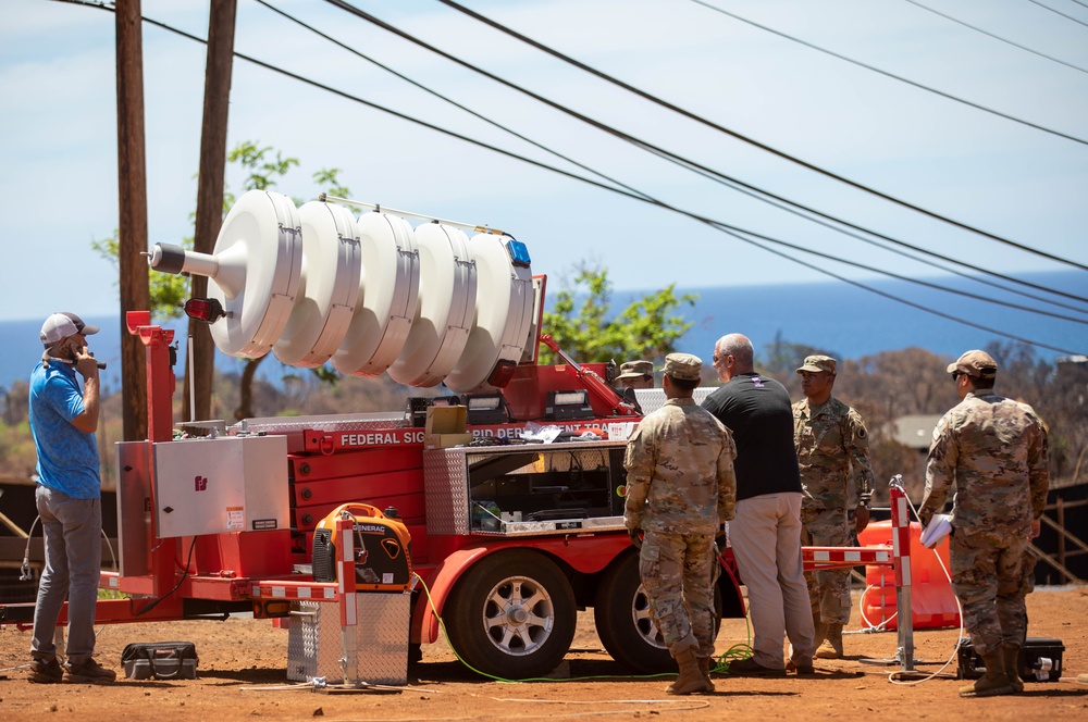 JTF-50 Establish Rapid Response Emergency Siren in Lahaina