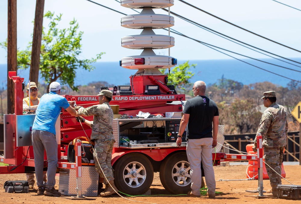 JTF-50 Establish Rapid Response Emergency Siren in Lahaina