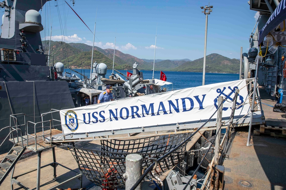 USS Normandy Conducts Office Calls in Turkiye