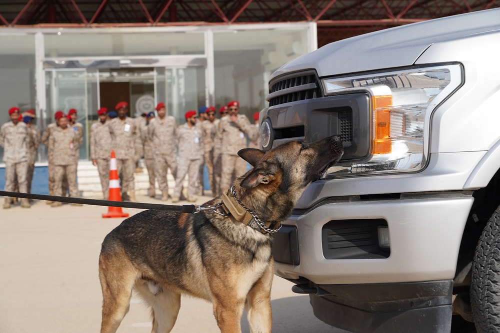378th ESFS demonstrates police tactics to RSAF