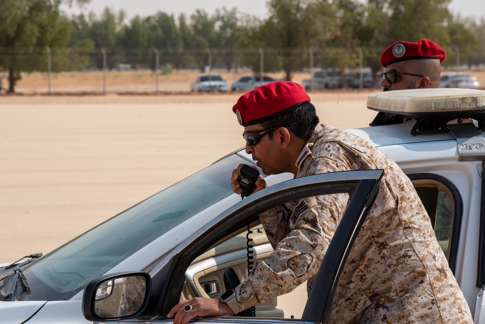 378th ESFS demonstrates police tactics to RSAF