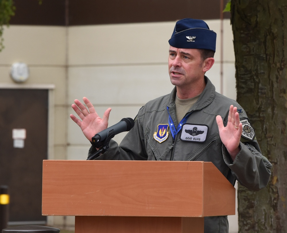 Team Mildenhall members join RAF Lakenheath for 9/11 memorial ceremony